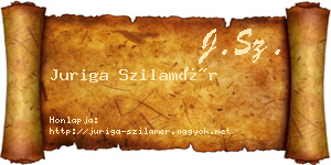 Juriga Szilamér névjegykártya